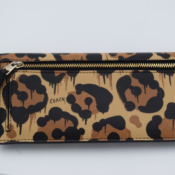 COACH Limited Edition Leopard Continental Wallet in Wild Beast - Picture 3 of 7
